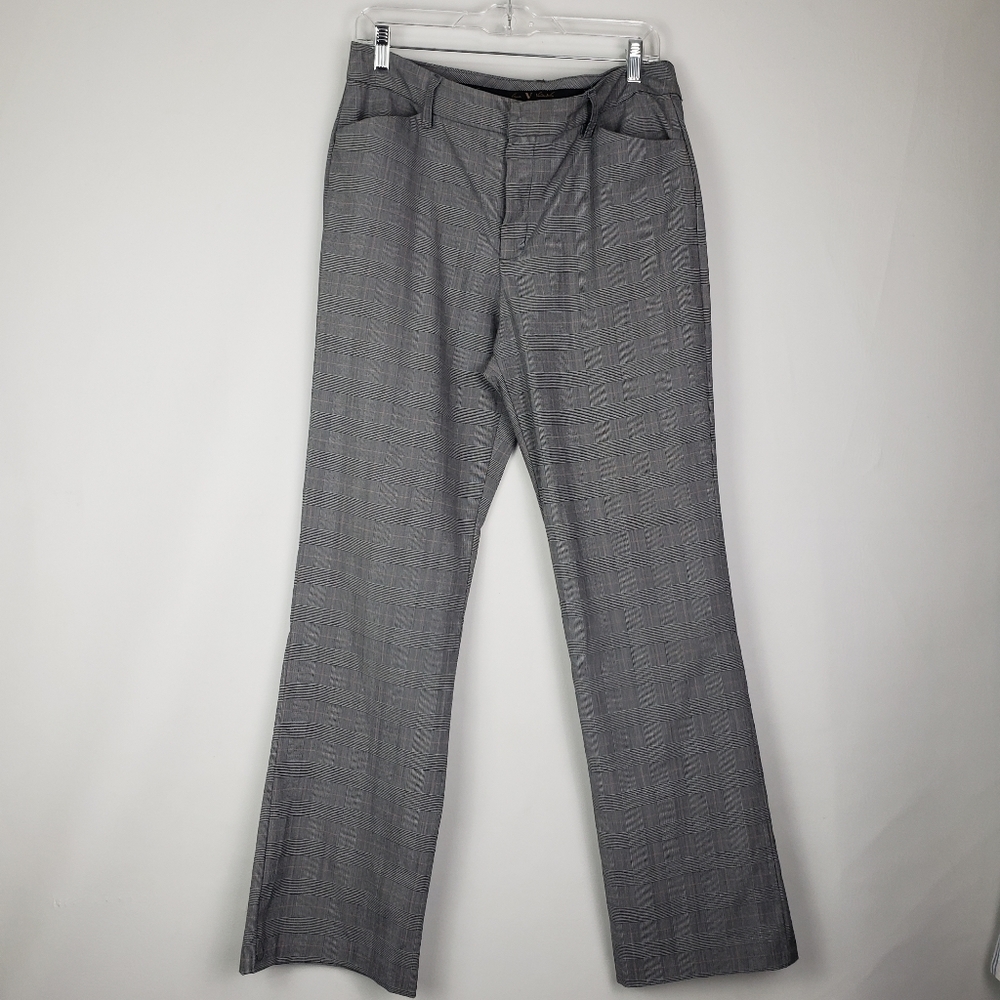 Gloria‎ Vanderbilt Pants Trouser Gray Plaid Size 10